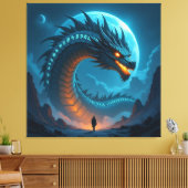 Begegnung mit dem Himmelsdrachen Leinwanddruck (Insitu (Wohnzimmer))