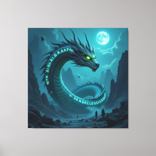 Begegnung mit dem Himmelsdrachen Leinwanddruck (Vorderseite)