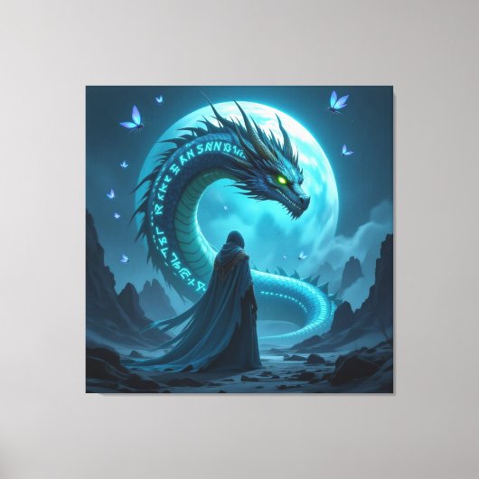 Begegnung mit dem Himmelsdrachen Leinwanddruck (Vorderseite)