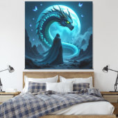 Begegnung mit dem Himmelsdrachen Leinwanddruck (Insitu (Schlafzimmer))