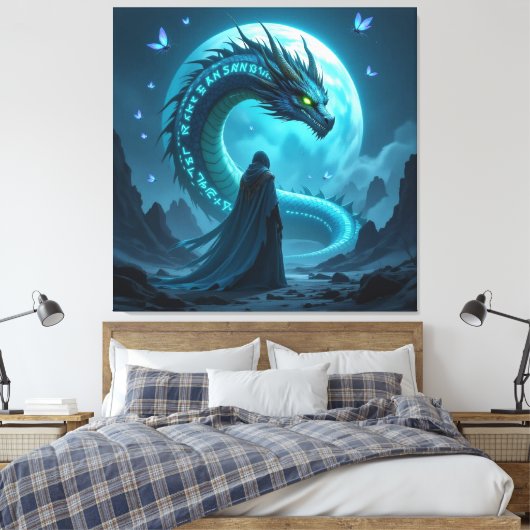Begegnung mit dem Himmelsdrachen Leinwanddruck (Insitu (Schlafzimmer))