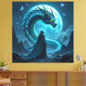 Begegnung mit dem Himmelsdrachen Leinwanddruck (Insitu (Wohnzimmer))