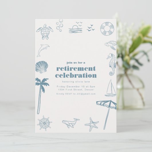 Begegnung mit dem Thema "Bewahrung der Meere" Einladung (Stehend Vorderseite)