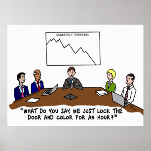 Begegnung mit Gerahmter Boardroom-Farbe Poster
