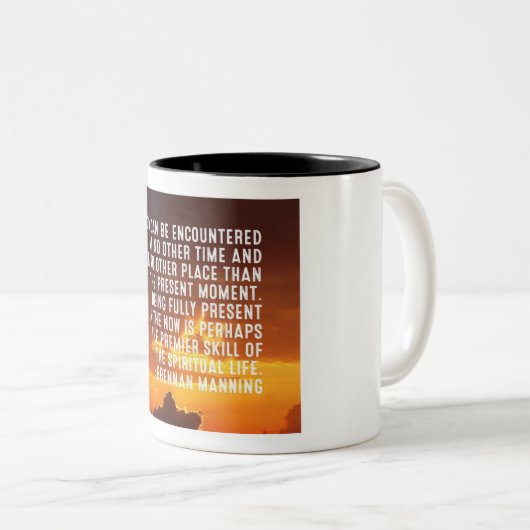 Begegnung mit Gott in der Gegenwart Zweifarbige Tasse (VorderseiteRechts)