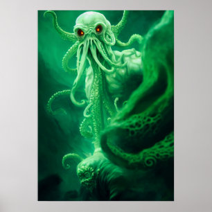 Begegnung unter Wasser mit Cthulhu Poster