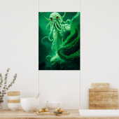 Begegnung unter Wasser mit Cthulhu Poster (Küche)