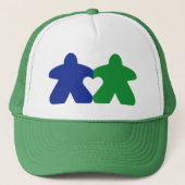 Begegnungen in Liebe, Blue & Green Trucker Hat Truckerkappe (Vorderseite)