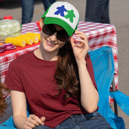 Begegnungen in Liebe, Blue & Green Trucker Hat Truckerkappe