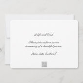 Begehung der Einladung zur Gedenkstätte (Rückseite)