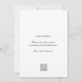 Begehung der Einladung zur Gedenkstätte (Rückseite)