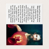 Begehung der Gebetskarte des Heiligen Herzens Visitenkarten (Außenseite Aufgefaltet)