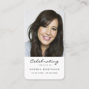 Begehung der Gedenkkarte für das Foto des Lebens Visitenkarte