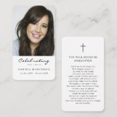 Begehung der Gedenkkarte für das Foto des Lebens Visitenkarte (Vorne/Hinten)