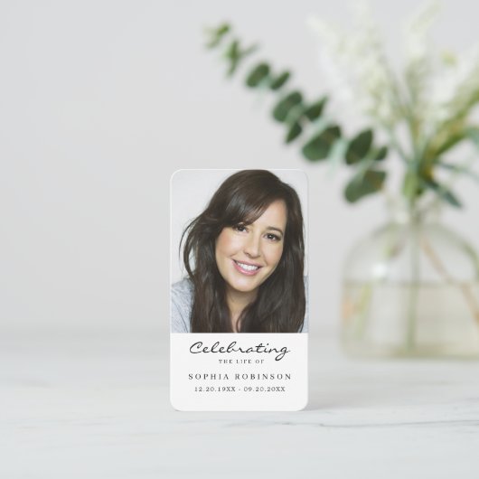 Begehung der Gedenkkarte für das Foto des Lebens Visitenkarte (Stehend Vorderseite)