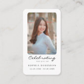 Begehung der Gedenkkarte für das Foto des Lebens Visitenkarte (Vorderseite)