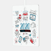 Begehung der Pandemie Weihnachten 2020 Ornament Aus Metall (Vorderseite links)