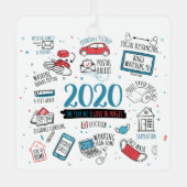 Begehung der Pandemie Weihnachten 2020 Ornament Aus Metall (Vorderseite)