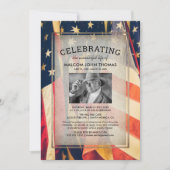 Begehung des Fotos der patriotischen Lebensflagge Einladung (Vorderseite)