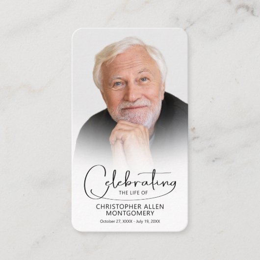 Begehung des Fotos des Lebens Lord's Prayer Card Visitenkarte (Vorderseite)