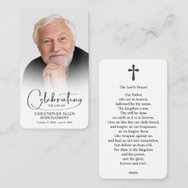Begehung des Fotos des Lebens Lord's Prayer Card Visitenkarte
