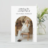 Begehung des Fotos Lebensdenkmal Einladung (Stehend Vorderseite)