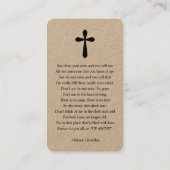 Begehung des Fotos Lebensgebet Visitenkarte (Rückseite)