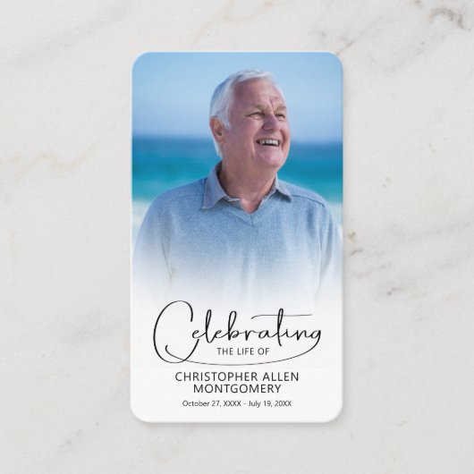 Begehung des Fotos Lebensgebet Visitenkarte (Vorderseite)