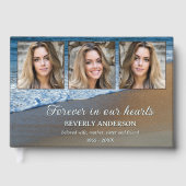 Begehung des Fotos zum Gedenken an das Leben Gästebuch (Vorderseite)