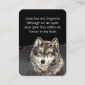 Begehung des Gedenkens an das Leben Wolf Visitenkarte (Vorderseite)