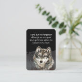 Begehung des Gedenkens an das Leben Wolf Visitenkarte (Stehend Vorderseite)