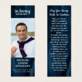 Begehung des Gedenkgebet Lesezeichen Blau (Vorne & Hinten)