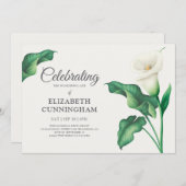 Begehung des Lebens Blumenkohl-Blume Botanicals Einladung (Vorne/Hinten)