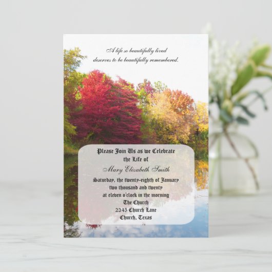 Begehung des Lebens Einladung (Stehend Vorderseite)