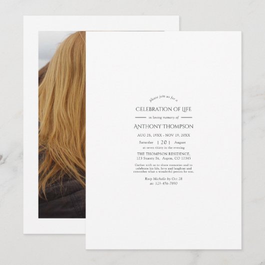 Begehung des Lebens Einladung (Vorne/Hinten)