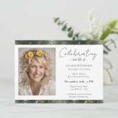 Begehung des Lebenslebens des Fotos von Olivenblät Einladung (Stehend Vorderseite)