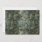 Begehung des Lebenslebens des Fotos von Olivenblät Einladung (Rückseite)