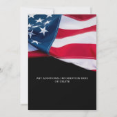 Begehung des Life Patriotic USA Flag Memorial Einladung (Rückseite)