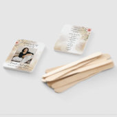 Begehung des "Life Peach & Gold Order of Service Fächer (Non-assembled)