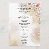 Begehung des "Life Peach & Gold Order of Service Programm (Rückseite)