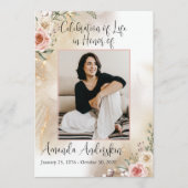 Begehung des "Life Peach & Gold Order of Service Programm (Vorderseite)