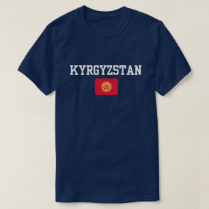 Begehung des T - Shirt der kirgisischen Flagge