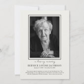 Begehung eines eleganten Gedenkens Einladung (Rückseite)