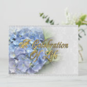 Begehung von Leben Hydrangea und Spitzen Einladung (Stehend Vorderseite)