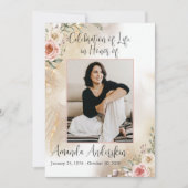 Begehung von Lebenspfirsich und Gold Einladung (Vorderseite)