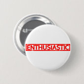 Begeisterte Briefmarke Button (Vorne & Hinten)