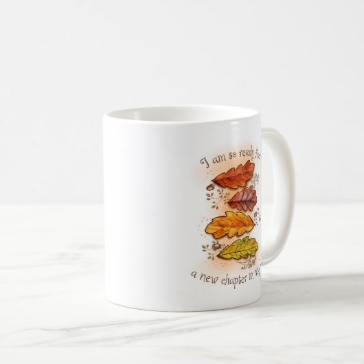 Begeisterte Inspiration fällt Orange Autumn Verlas Kaffeetasse (VorderseiteRechts)