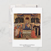 Begeisterte Madonna und Heilige von Fra Angelico Postkarte (Vorne/Hinten)
