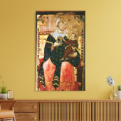 Begeisterte Madonna und Kind, c.1260 Leinwanddruck (Insitu (Wohnzimmer))