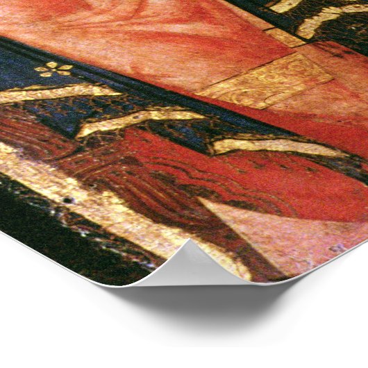 Begeisterte Madonna und Kind, c.1260 Poster (Ecke)